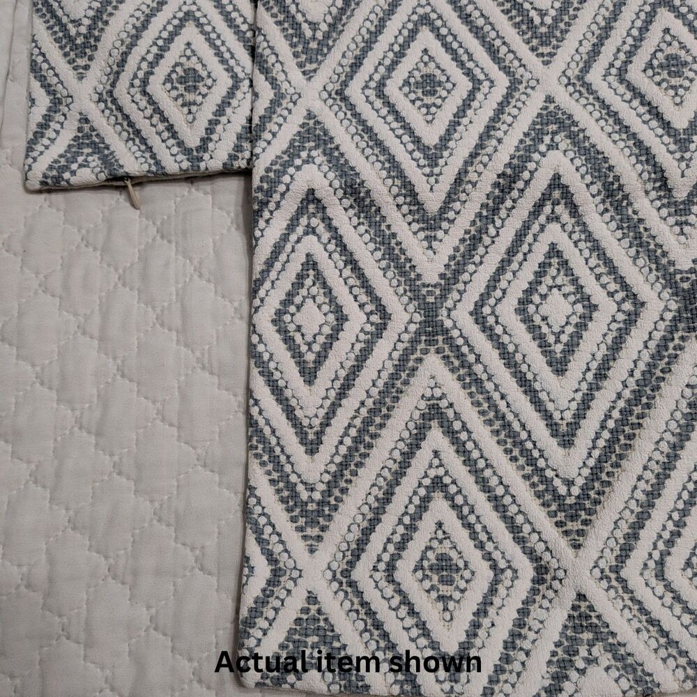 🔹 HPUK Geometric Blue Throw Pillow Covers 20x20 Set of 2 Boho Modern Textured - Picture 6 of 6